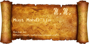 Must Mahália névjegykártya